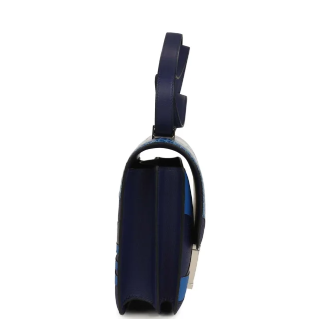 Hermès "Au Bout Du Monde" Constance 24 Bleu Zellige in Navy Swift leather from Madison Avenue Couture, photo 3 of 10