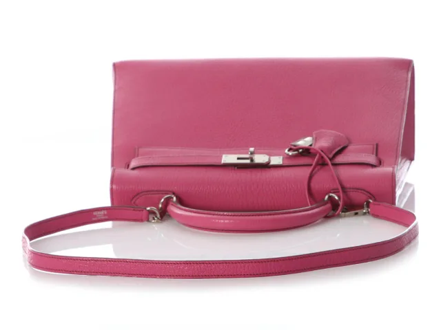 Hermès Fuchsia Chèvre Kelly 32 in Pink Goatskin from Ann's Fabulous Finds, photo 7 of 10