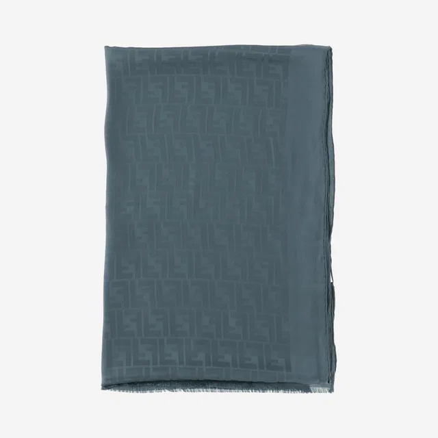 Fendi Silk Ff-Motif Scarf — Green Scarfs in Green Silk from HEWI