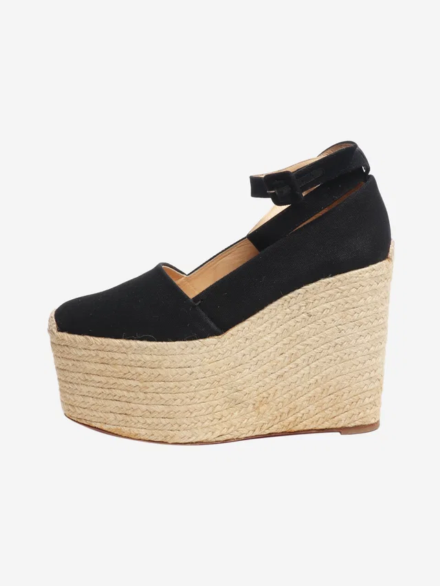 Christian Louboutin Dehia platform espadrille wedges - size EU 39 in Canvas from Sign of the Times