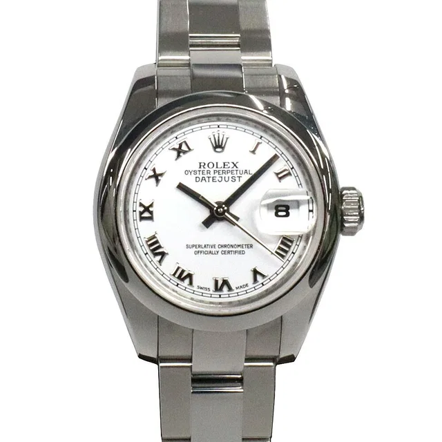 Rolex Datejust No SS White Roman Automatic Watch in White from The Reluxe