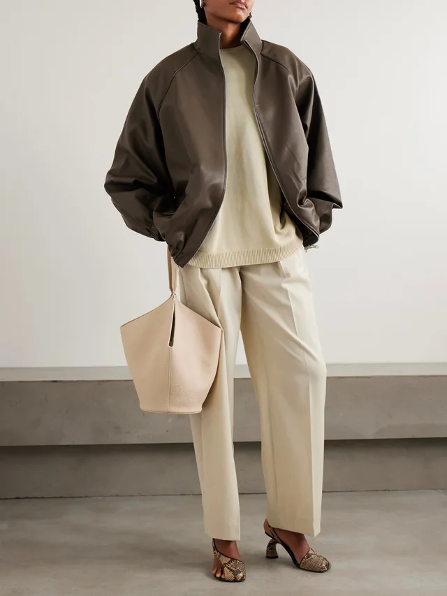 THE FRANKIE SHOP Senta oversized bomber jacket in Green, photo 2 of 2 from NET-A-PORTER (Canada)