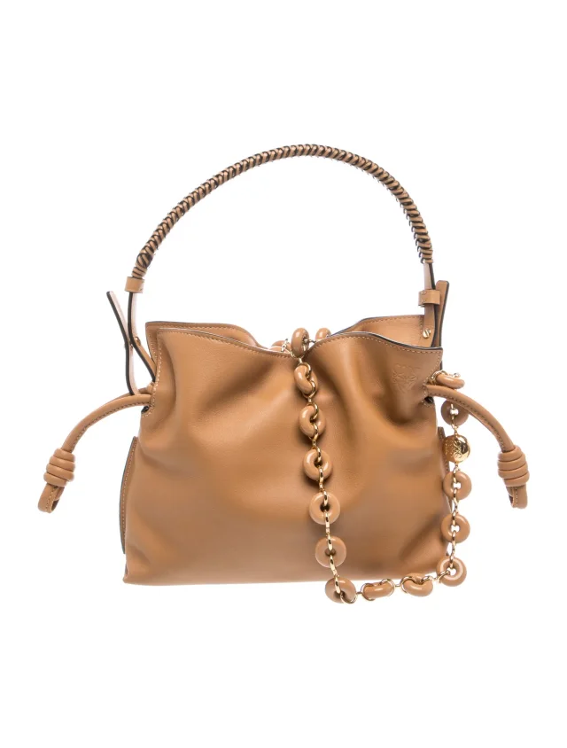 Loewe Leather Flamenco Mini 2023 in brown|red Leather from The RealReal