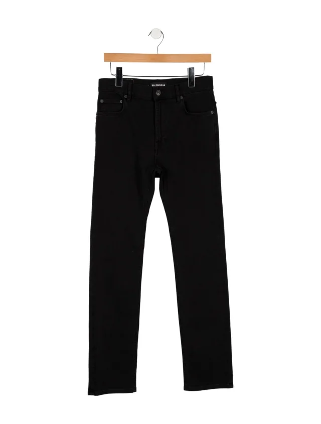 Balenciaga 2022 Straight Leg Jeans in black from The RealReal