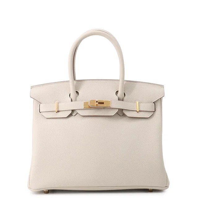 Hermès Birkin Craie Togo Leather Size 30 in White Togo leather from GALLERY RARE