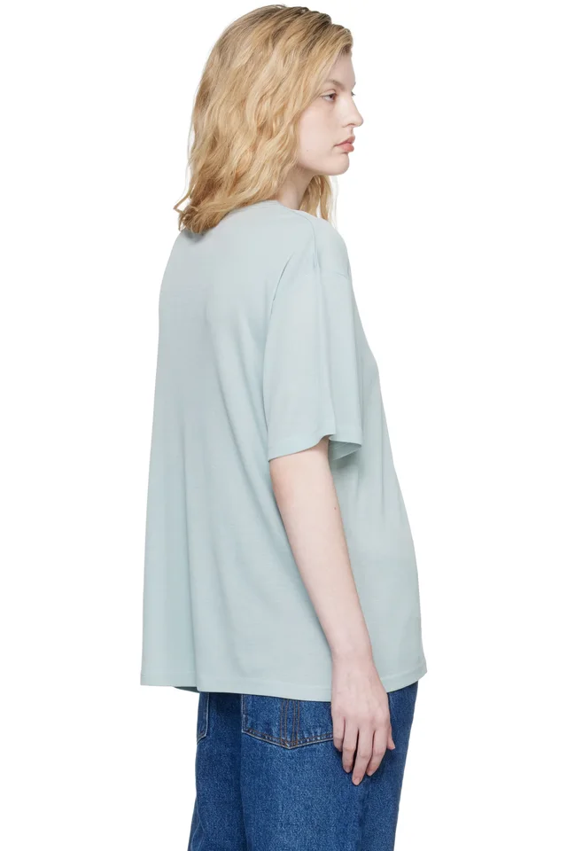 Studio Nicholson Blue Rond T-shirt, photo 3 of 4 from SSENSE