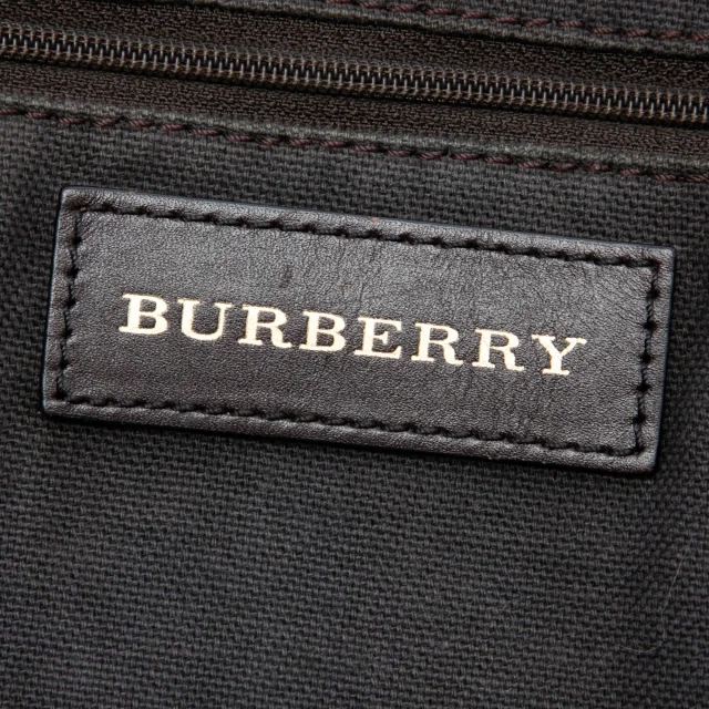 Beige Burberry Medium Haymarket Check Coated Canvas Orchard Bowling Bag Satchel in Beige Coated canvas from Designer Revival, photo 5 of 6