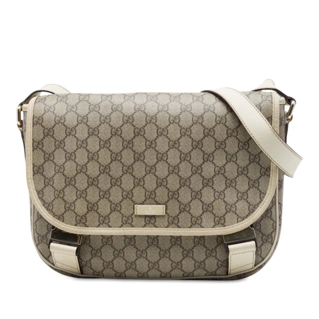 Beige Gucci GG Supreme Crossbody in Beige Coated canvas from Designer Revival, photo 1 of 1