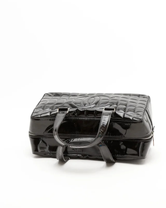 Chanel Patent Chocolate Bar Bag in Brown Patent leather from A Retro Tale, photo 5 of 11