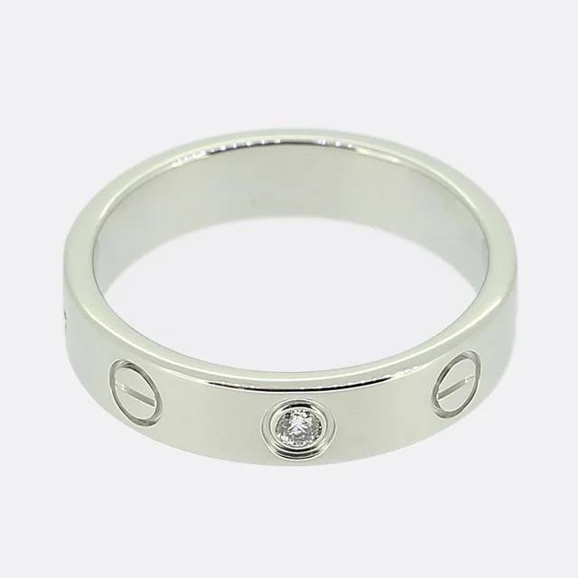 Cartier One Diamond Small LOVE Ring Size I 1/2 (48) from The Vintage Jeweller