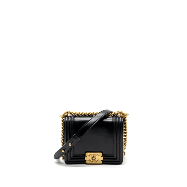Chanel mini square boy bag limited edition calfskin black GHW (microchip) in Black Calfskin from EMIER