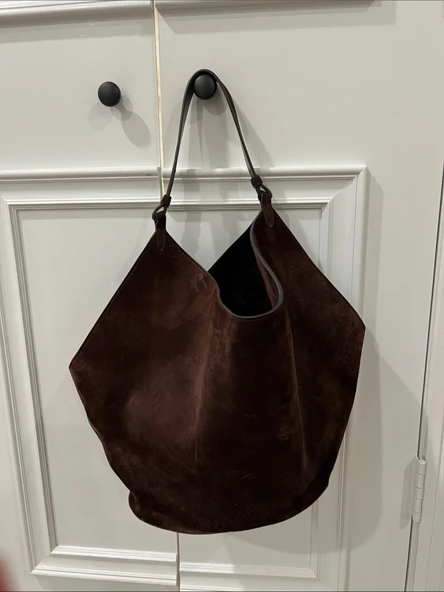 Khaite Dark Brown Suede Hobo Bag in brown|red Suede from Poshmark
