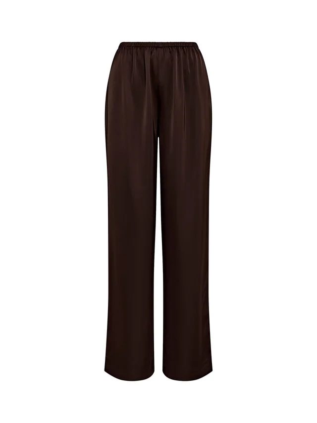 Forever New Women's Sara Satin Wide Leg Trousers in Brown from Fenwick, photo 1 of 1