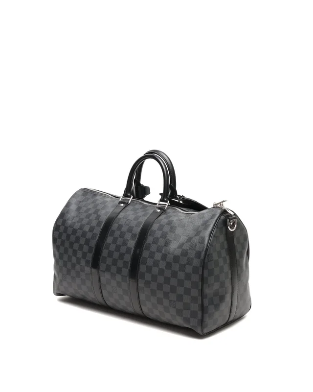 Louis Vuitton Damier Graphite Keepall 45 Bandoulière Weekend Bag in Grey Canvas from A Retro Tale, photo 3 of 9