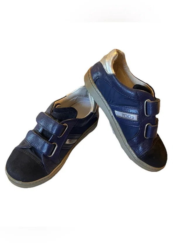 Tod's Junior Blue Leather Shoes 27 Eu (10 Us) Sneakertoddler Kids in blue|black Leather from Poshmark