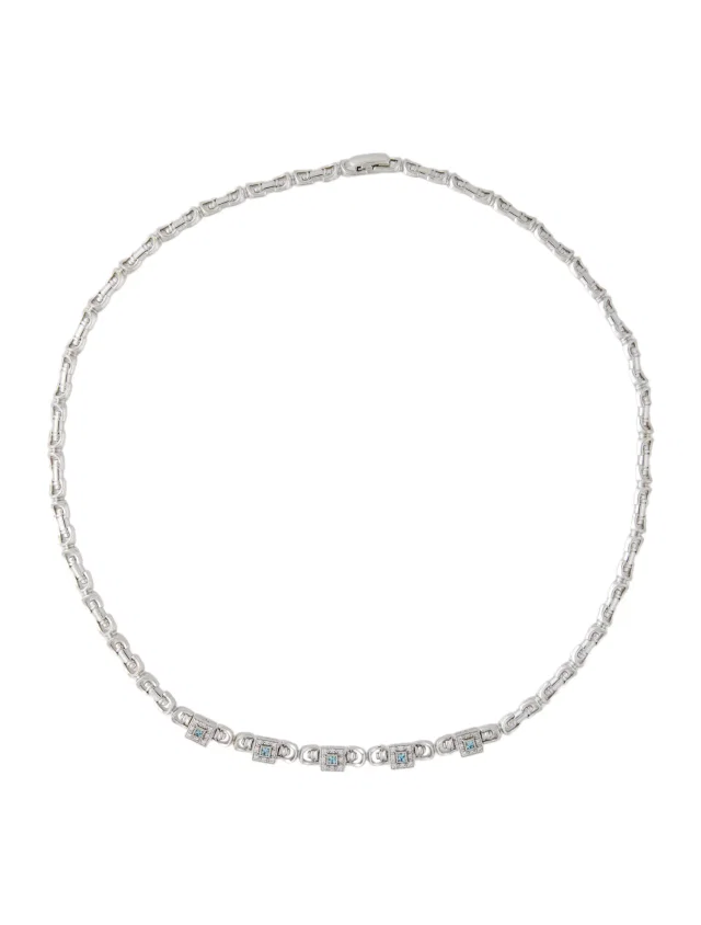 Charriol 18K Diamond &Topaz Station Necklace, 17" in multicolor from The RealReal