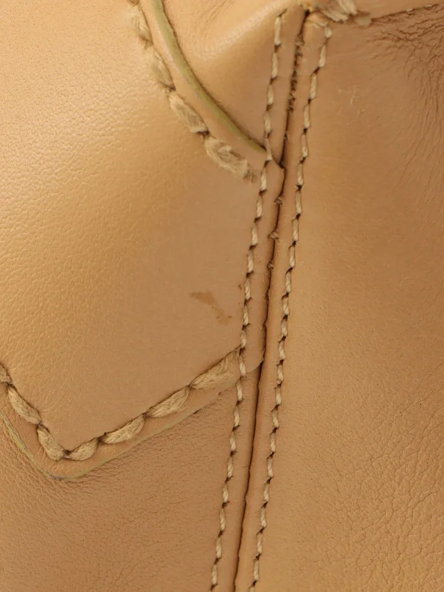 Chanel Around 2004 CC logo stitch handbag Beige from VINTAGE QOO TOKYO, photo 12 of 14