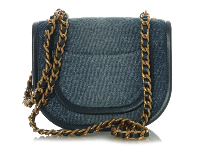 Chanel Small Denim Messenger Bag in Denim from Ann's Fabulous Finds, photo 5 of 10
