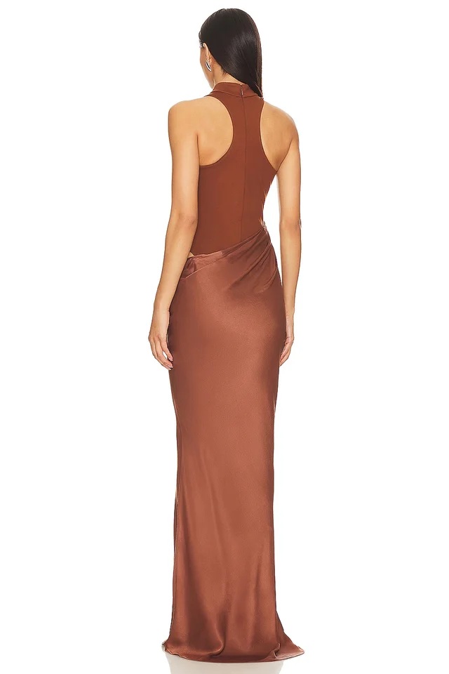 Camila Coelho Estrella Maxi Dress in Nutshell Brown, photo 4 of 4 from REVOLVE (Canada)