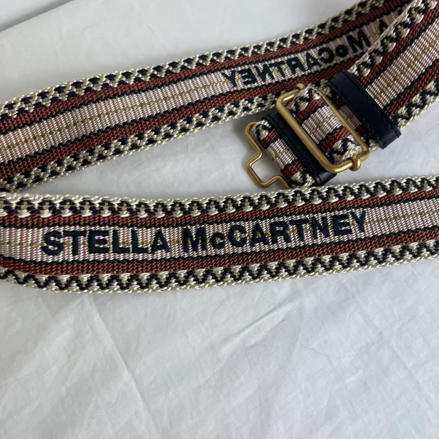 Stella McCartney Embroidered Logo Belt in Cloth, Embroidered, Metal from Reowned, photo 5 of 6