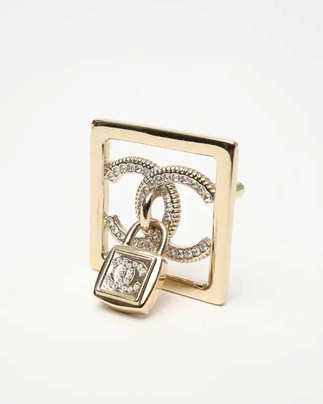 Chanel Coco Mark Rhinestone Brooch from A Retro Tale, photo 3 of 4