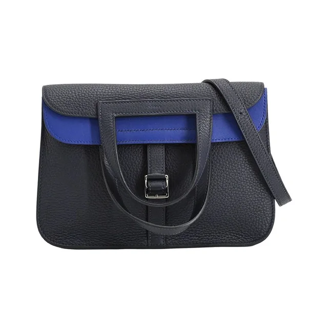 Hermès Handbag Blue in Blue Clemence leather from The Reluxe