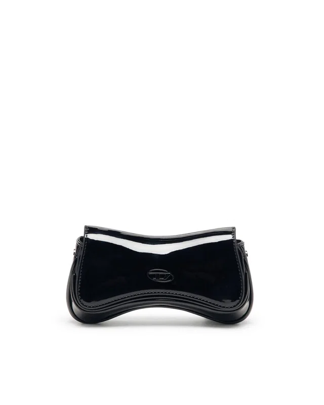 Diesel Glossy Polyurethane Clutch — Black in Black Patent leather from HEWI