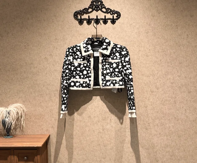 Chanel Feminist Collection Splatter Paint Jacket / Size 34 / 99% New / 42630 from Luxury Promise