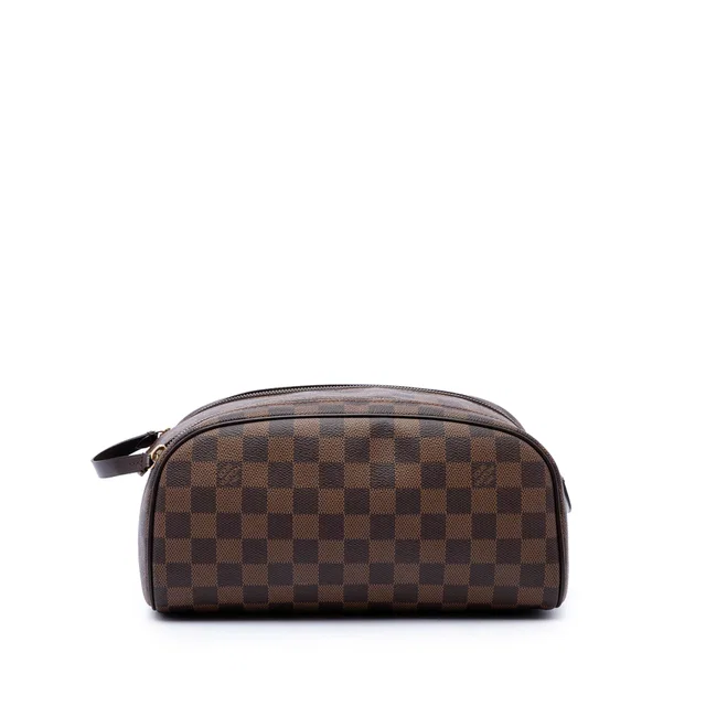 Brown Louis Vuitton Damier Ebene King Size Toiletry Pouch in Brown Canvas from Designer Revival, photo 1 of 1