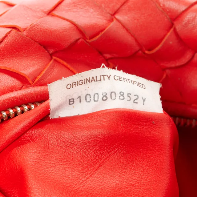 Bottega Veneta Nappa Intrecciato Mini Jodie Red in Red Nappa leather from FASHIONPHILE, photo 7 of 10