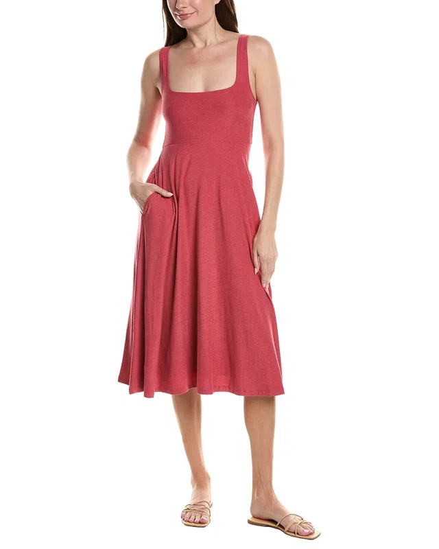 Beyond Yoga Featherweight At The Ready Square Neck Midi Dress, image 1 of 1 from Gilt