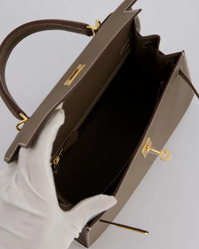 Hermès Kelly 25 Sellier in Taupe Epsom leather from Sellier, photo 15 of 23