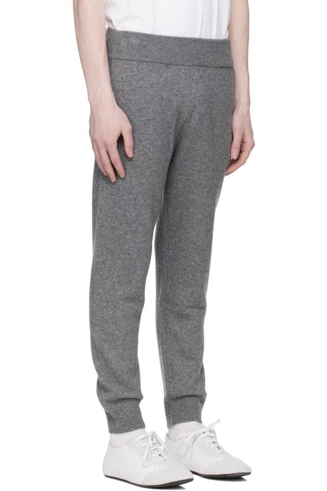 Entire Studios Gray Slim Knit Lounge Pants, photo 2 of 4 from SSENSE