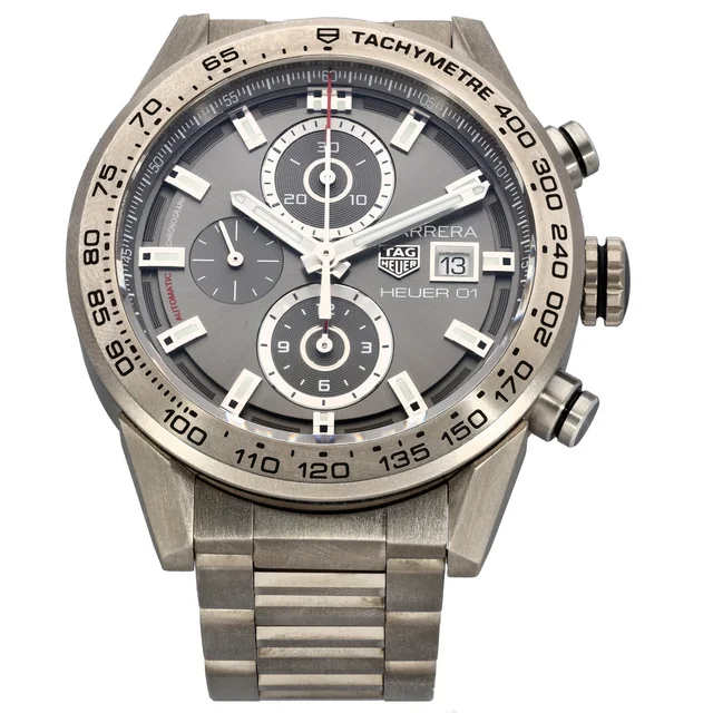 TAG Heuer Carrera CAR208Z-0 43mm Titanium Watch from H&T