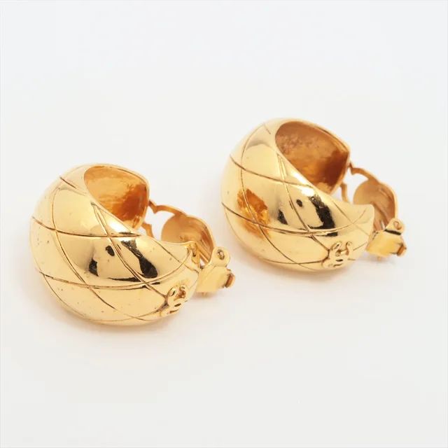 Chanel Coco Gold Clip On Earrings Costume Jewellery in Gold from The Purse Affair
