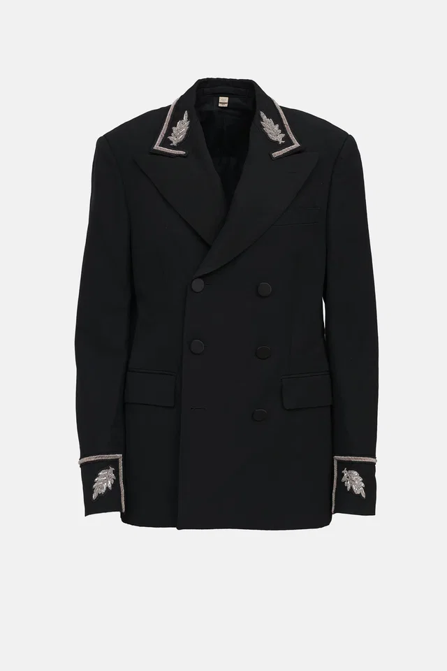 Burberry Embroidered Blazer in Wool from VSP Consignment