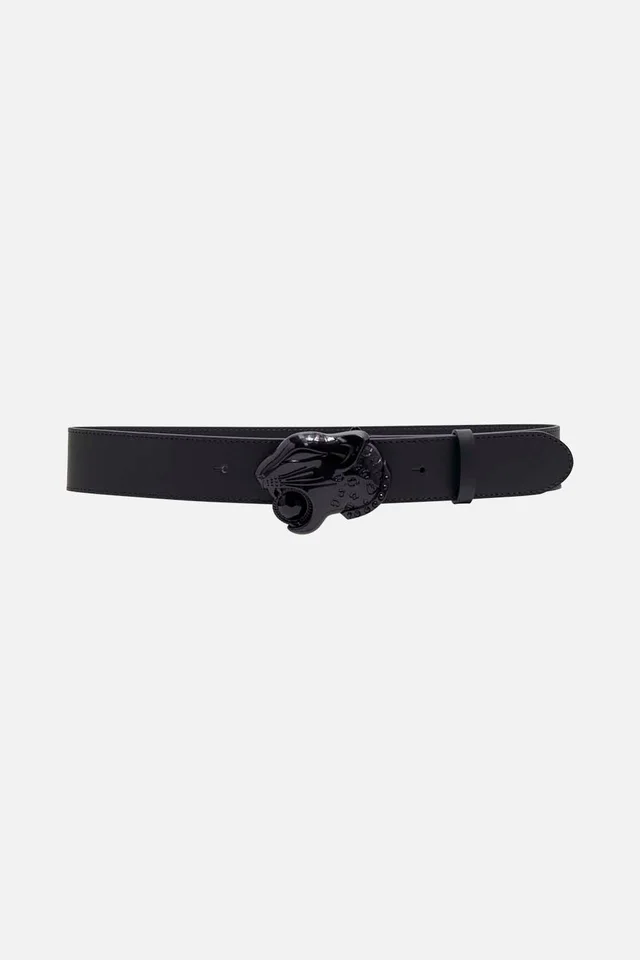 Camilla eBoutique (AU) LEOPARD HEAD BUCKLE BELT SOLID BLACK from CAMILLA, photo 1 of 1