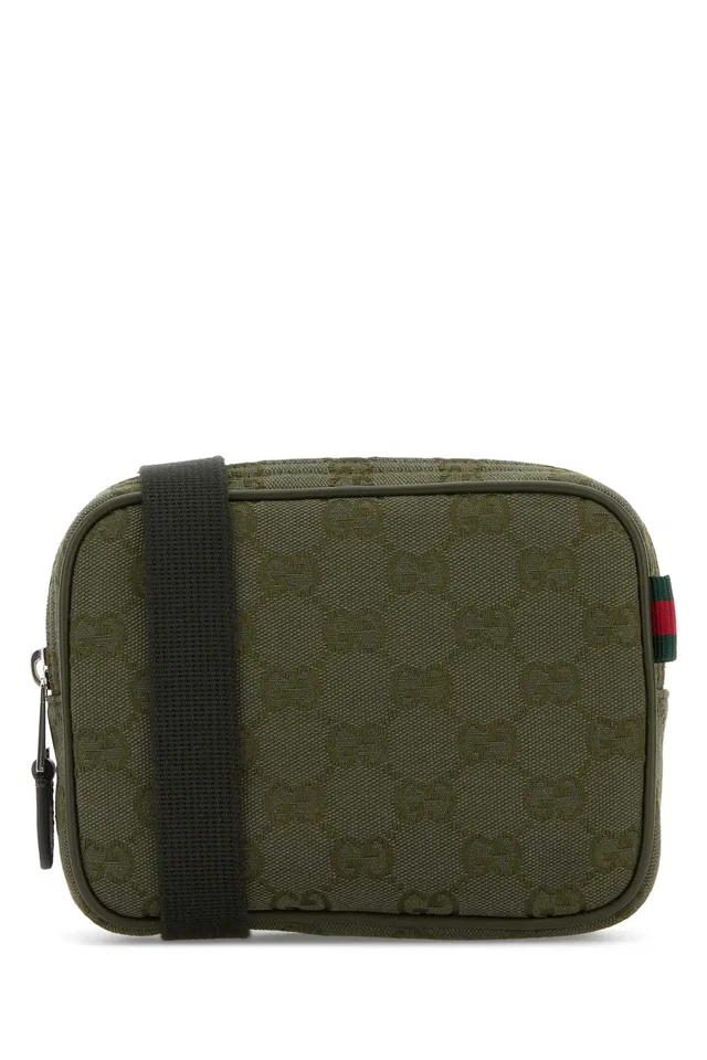Gucci Gg Canvas Crossbody Bag — Green in Green Canvas from HEWI