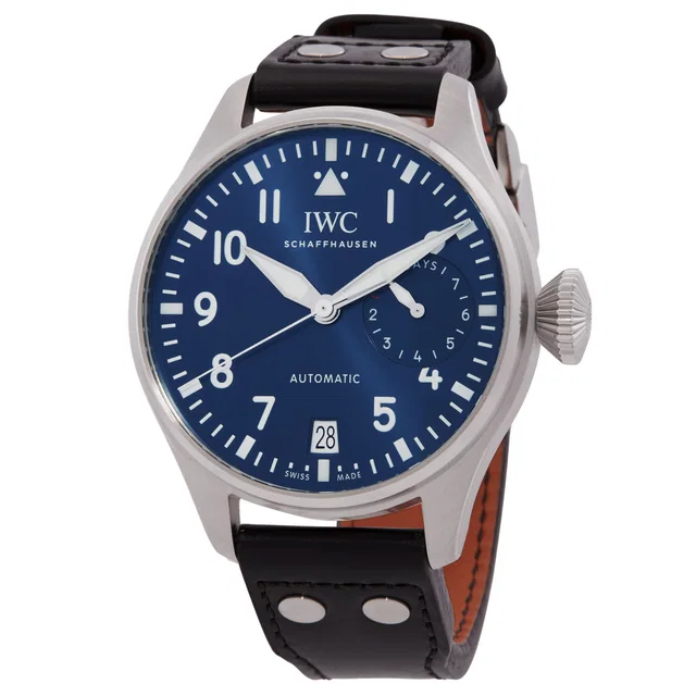 IWC Big Pilot's ''Le Petit Prince'' Automatic Mens Watch IW500916 in blue|silver|black|gray Calfskin from Jomashop.com