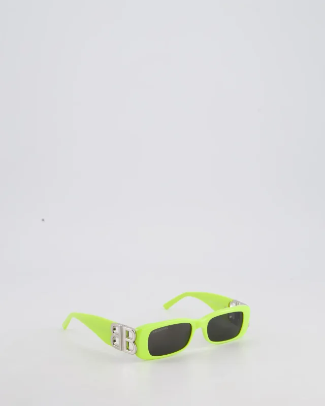 Balenciaga Neon Yellow Acetate Dynasty Sunglassess in Yellow from Sellier, photo 2 of 4