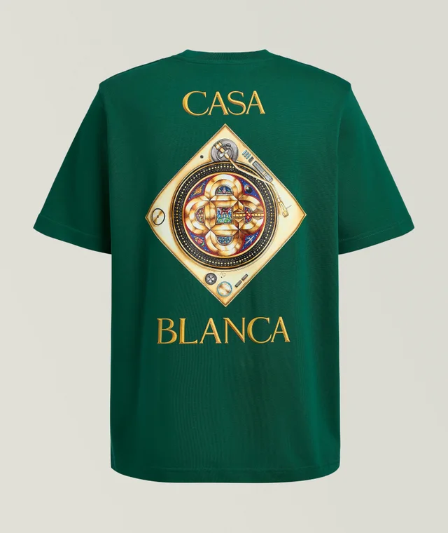 Casablanca Plafond Orne De Musique Cotton T‑Shirt in Dark Green Cotton & Cotton Blends, photo 2 of 3 from Harry Rosen