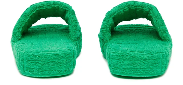 BOTTEGA VENETA Resort Sponge sandals in Green 100% cotton, photo 3 of 6 from 24S (Canada)