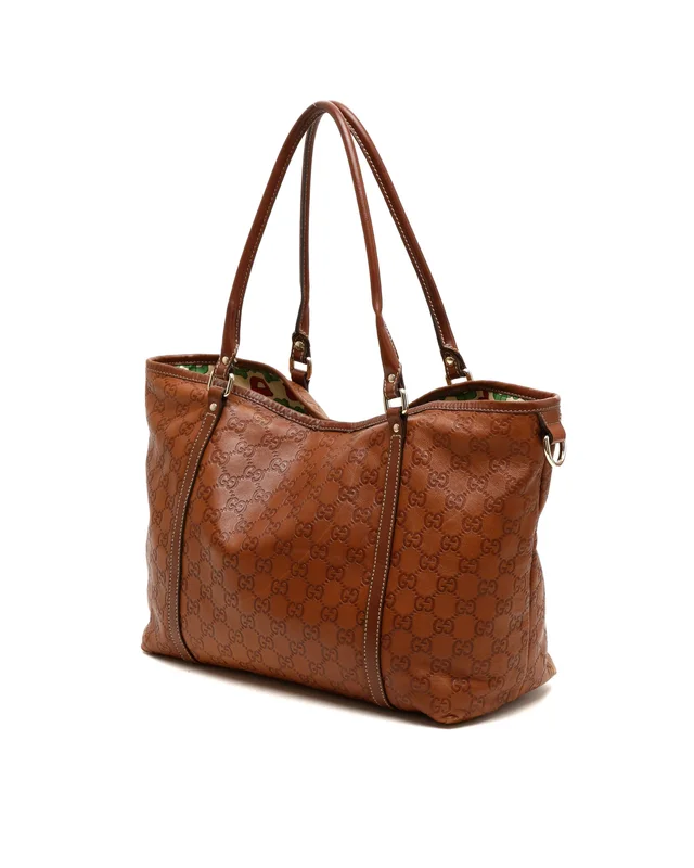Gucci GG Signature Tote Bag in Leather from A Retro Tale, photo 3 of 7
