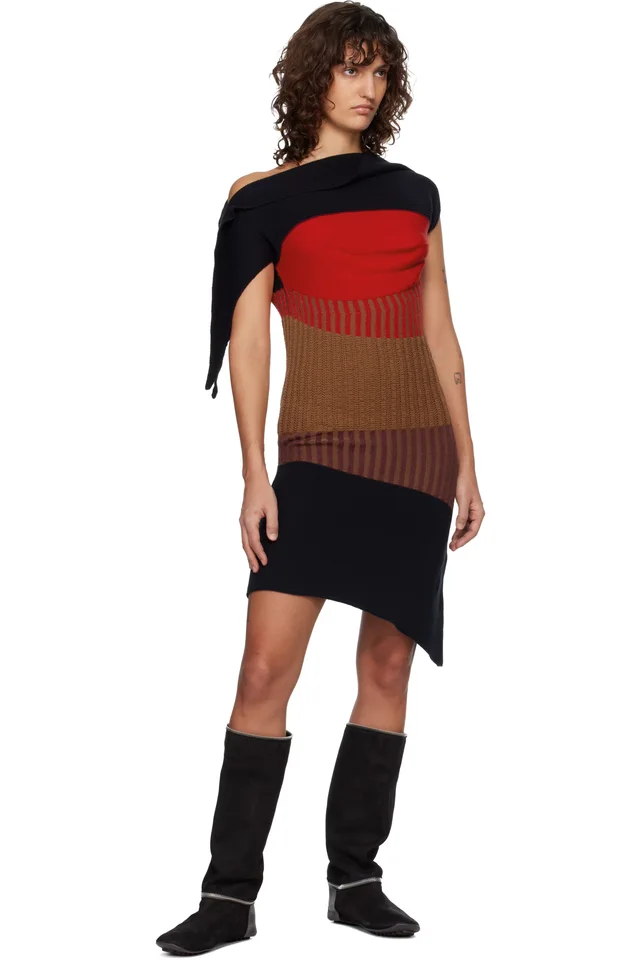 Kiko Kostadinov Multicolor Lemoyne Knitted Midi Dress, photo 4 of 4 from SSENSE
