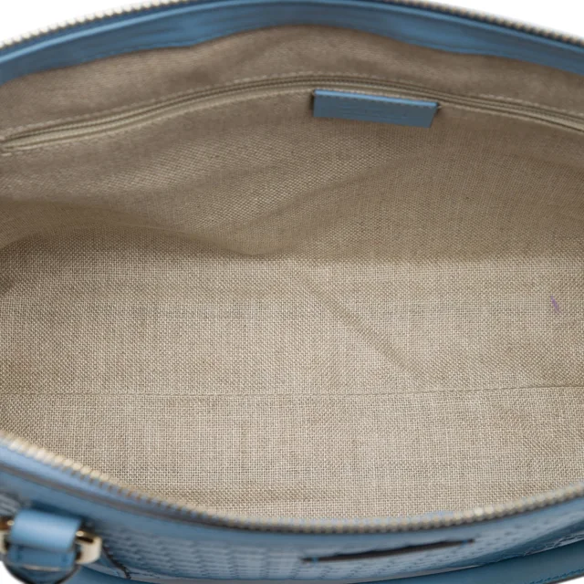 Blue Gucci Small Microguccissima Joy Satchel in Blue Leather from Designer Revival, photo 2 of 2