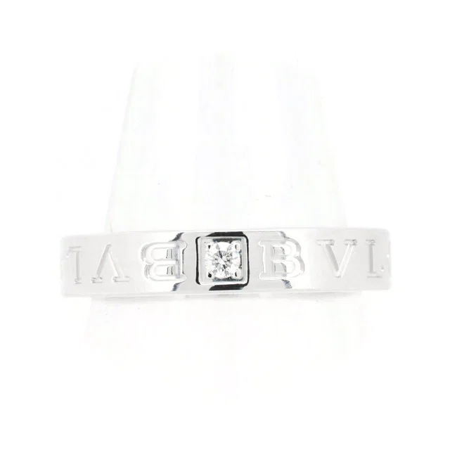 Bvlgari Double Logo Au750 Diamond Ring Size 13.5 from LuxUness