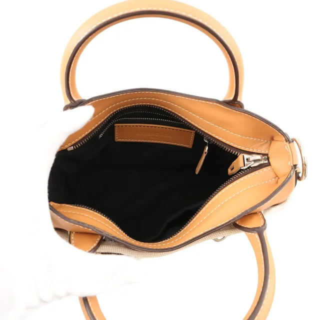 Balenciaga Belhara Brown/Natural419993 9260 Leather Canvas in Brown Canvas from GALLERY RARE, photo 6 of 19