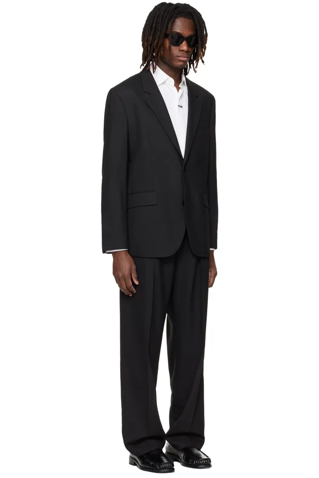 Hugo Black Two-Piece Modern-Fit Stretch Twill Suit, photo 2 of 5 from SSENSE