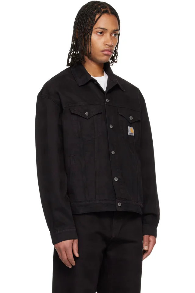 Carhartt Work In Progress Black Everson Denim Trucker Jacket, photo 2 of 4 from SSENSE