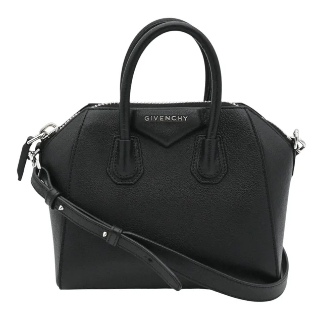 Givenchy Black Grained Leather Mini Antigona Bag from Clotheshorse Anonymous